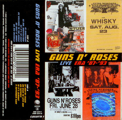 Guns N' Roses – Live Era '87-'93 (2xCassette, Geffen Records, 1999) Image 5