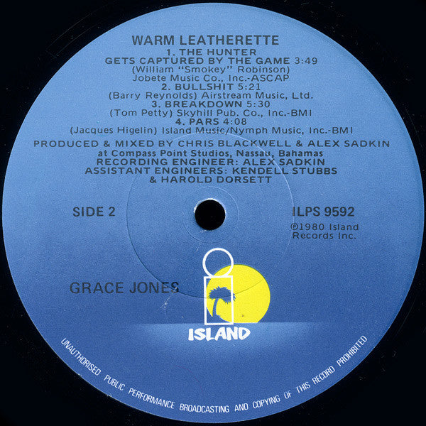 Grace Jones : Warm Leatherette (LP, Album, Win)