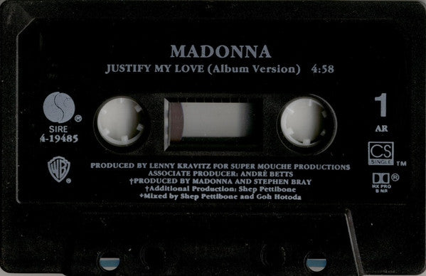 Madonna : Justify My Love (Cass, Single, AR,)