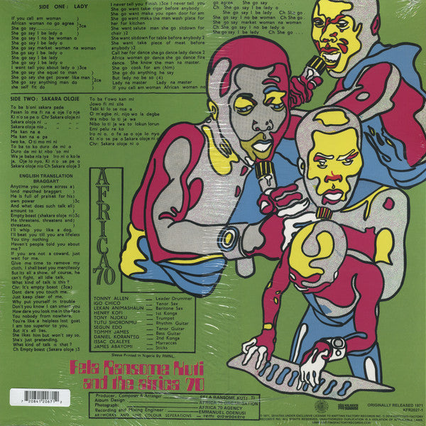 Fela Kuti And Africa 70 : Shakara (LP, Album, RE, 180)