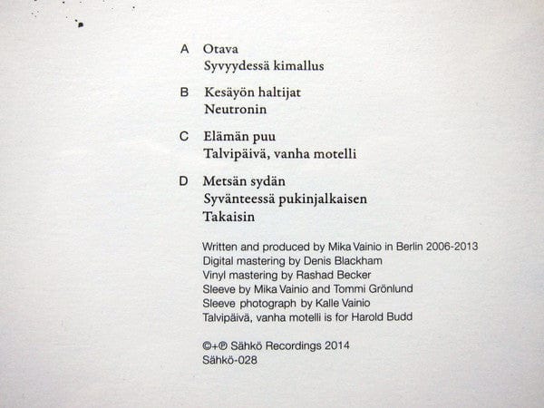 Ã - Konstellaatio (2xLP, Album, RP) Sähkö Recordings