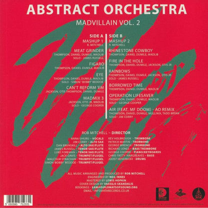 Abstract Orchestra – Madvillain Vol. 2 (LP, ATA Records, 2019) Back Cover