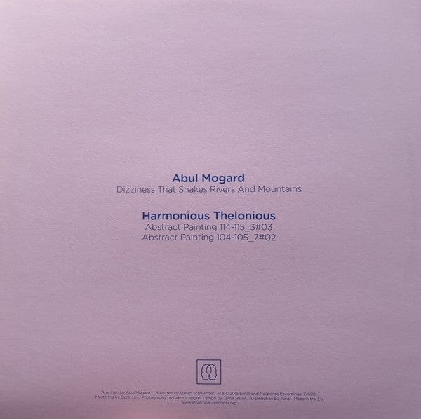Abul Mogard / Harmonious Thelonious - Schleißen 1 (LP) Emotional Response Vinyl
