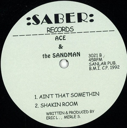 Ace & The Sandman – Let Your Body Talk (12", Saber Records, 2014) Back Cover