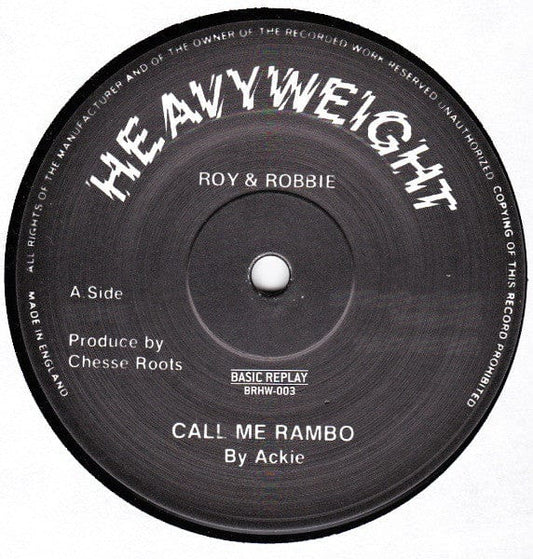 Ackie / Chesse Roots - Call Me Rambo / Rambo Gun Salute (12") Basic Replay,Heavyweight (2) Vinyl
