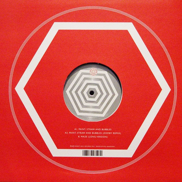 Actress – Paint, Straw And Bubbles (12", Honest Jon's Records, 2010) Back Cover