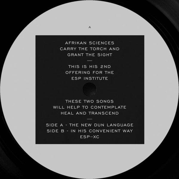 Afrikan Sciences - The New Dun Language b/w In His Convenient Way (12") ESP Institute Vinyl
