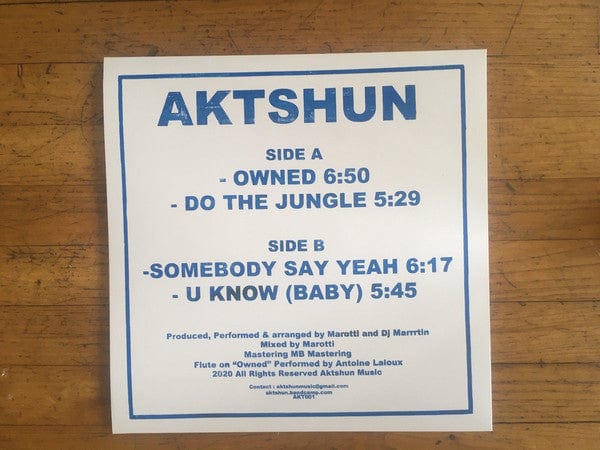 Aktshun - Akt001 (12") AKT (7) Vinyl