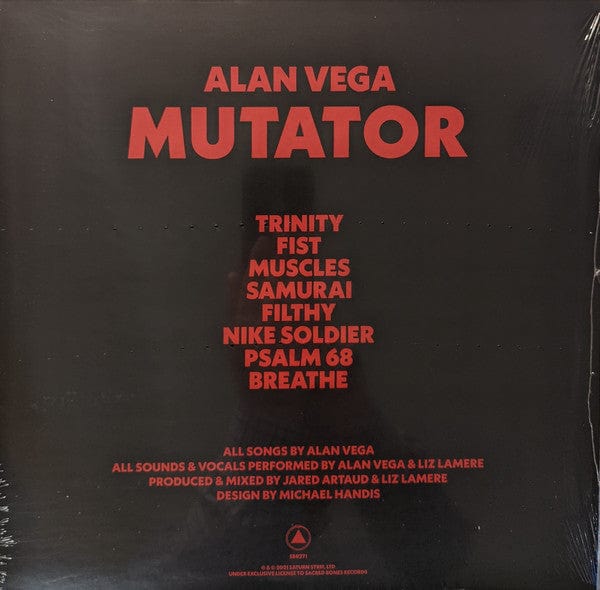 Alan Vega - Mutator (LP, Ltd, Red) on Sacred Bones Records at Further Records