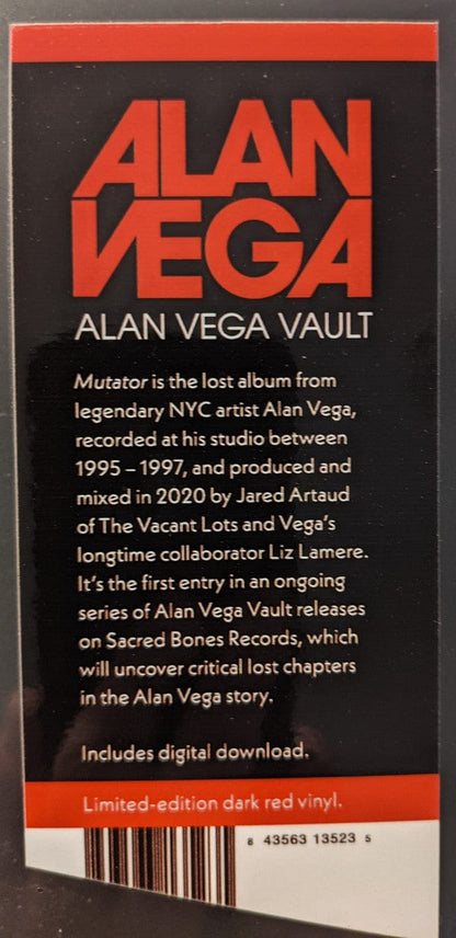 Alan Vega - Mutator (LP) Sacred Bones Records Vinyl 843563135235