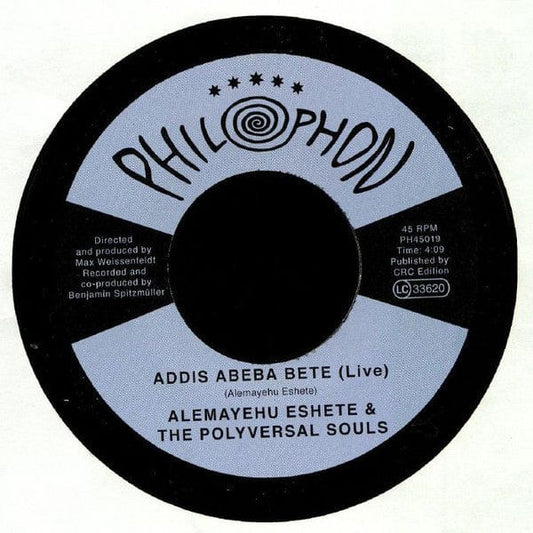 Alemayehu Eshete & The Polyversal Souls - Addis Abeba Bete (Live) / Portrait Of Alemayehu (Night-Time) (7") Philophon