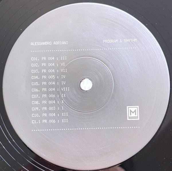 Alessandro Adriani - Program & Rhythm (LP) Mannequin Records Vinyl