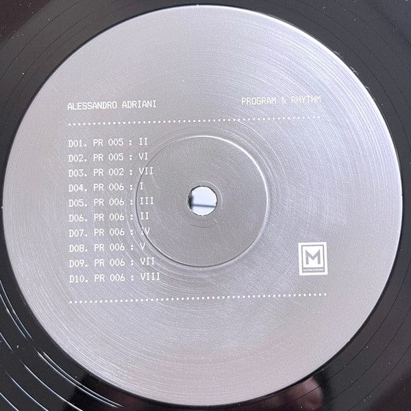 Alessandro Adriani - Program & Rhythm (LP) Mannequin Records Vinyl