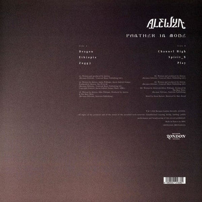 Alewya - Panther In Mode (12") Because London Records,Because London Records Vinyl 5060555216382