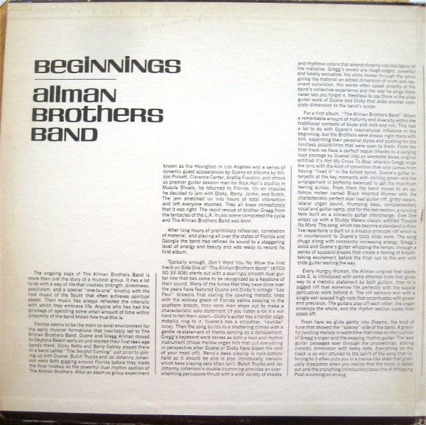 Allman Brothers Band* - Beginnings on ATCO Records at Further Records