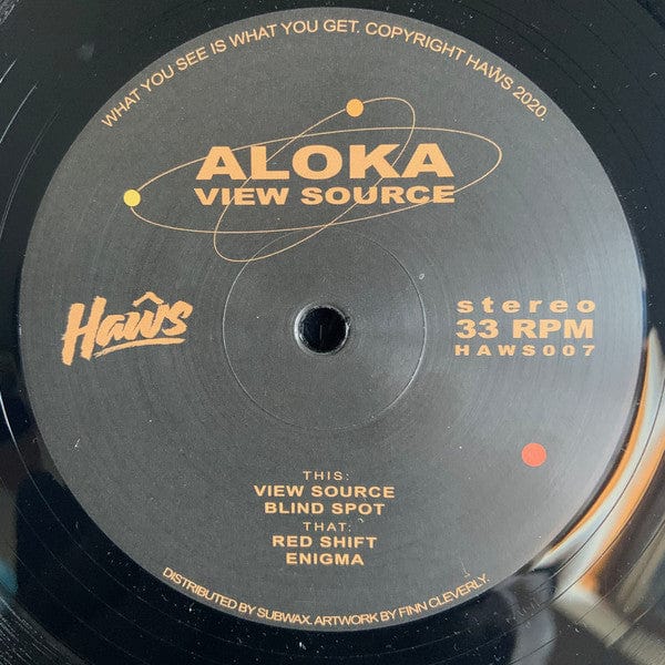 Aloka - View Source (12") Haŵs Vinyl