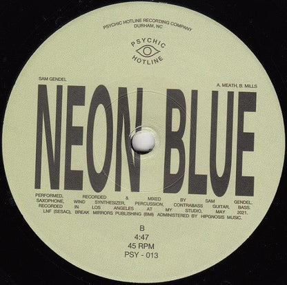 Amelia Meath &  Blake Mills / / / Sam Gendel - Neon Blue (7") Psychic Hotline Vinyl 195893426201