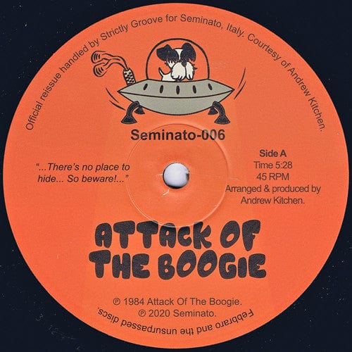 Andrew Kitchen (2) - Attack Of The Boogie (12", RE, 180) on Seminato at Further Records