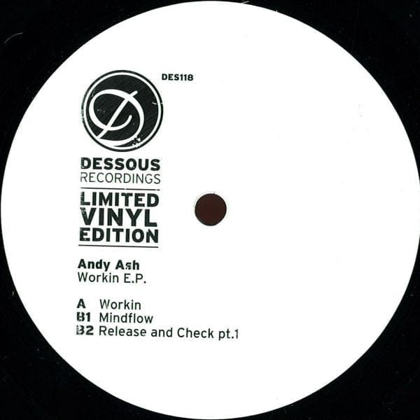 Andy Ash - Workin' EP (12") Dessous Recordings Vinyl