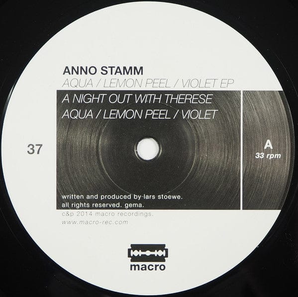 Anno Stamm - Aqua / Lemon Peel / Violet EP (12") Macro Vinyl 827170549463