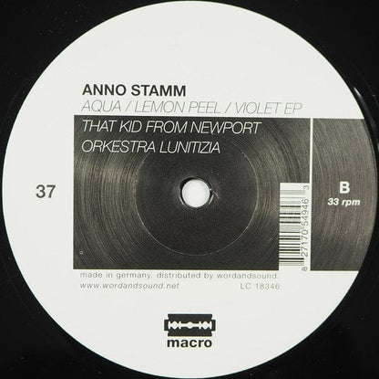 Anno Stamm - Aqua / Lemon Peel / Violet EP (12") Macro Vinyl 827170549463