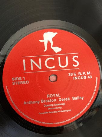 Anthony Braxton Derek Bailey – Royal Volumes 1 & 2 (2xLP, Honest Jon's Records, 2017) Back Cover