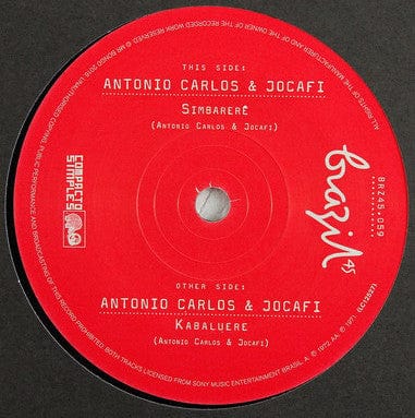 Antonio Carlos E Jocafi - Simbarerê  (7") Mr Bongo Vinyl