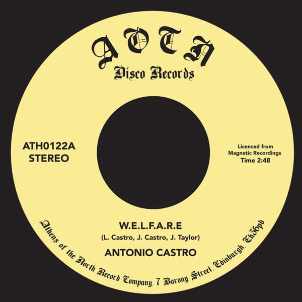 Antonio Castro - W.E.L.F.A.R.E. / Why Can't I Have You (7") Athens Of The North Vinyl