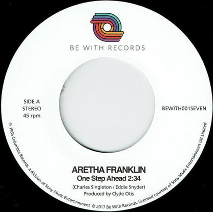 Aretha Franklin – One Step Ahead (7", Be With Records, 2017) Front Cover