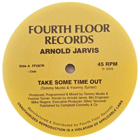 Arnold Jarvis - Take Some Time Out (12", RE) Fourth Floor Records