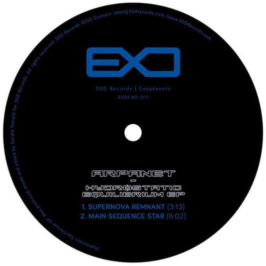 Arpanet - Hydrostatic Equilibrium EP (12") 30D Records Vinyl