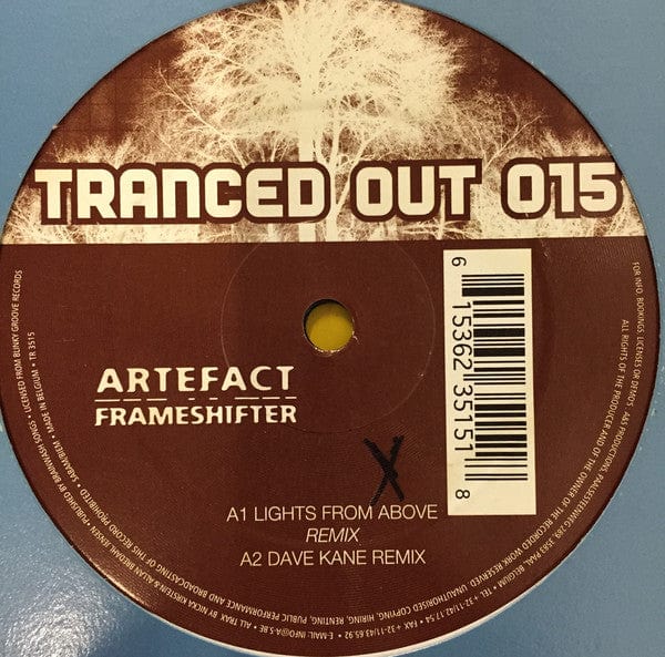 Artefact (3) - Frameshifter (12") Tranced Out Vinyl