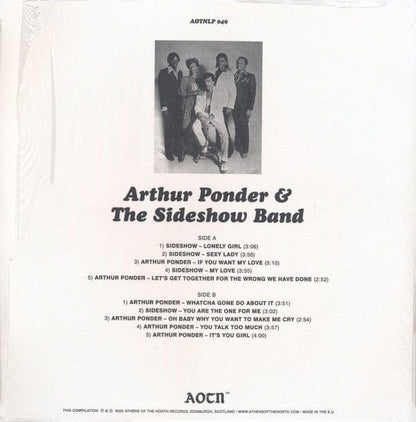 Arthur Ponder & Side Show - Arthur Ponder & The Sideshow Band (LP) Athens Of The North Vinyl 5050580775145