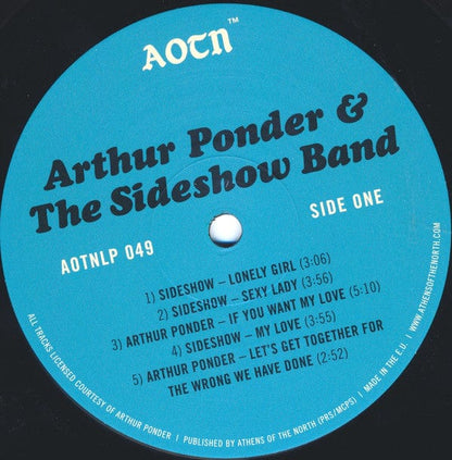 Arthur Ponder & Side Show - Arthur Ponder & The Sideshow Band (LP) Athens Of The North Vinyl 5050580775145