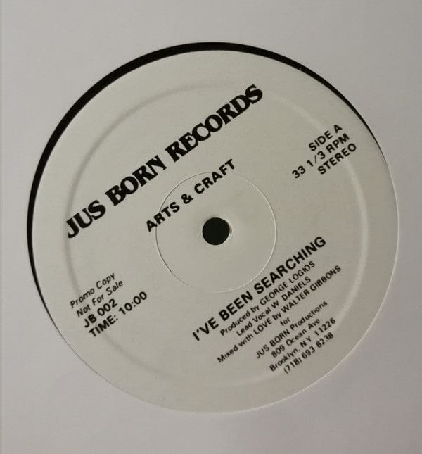 Arts & Craft - I've Been Searching (12") Jus Born Records (2) Vinyl