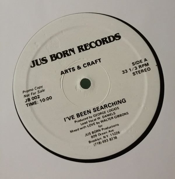 Arts & Craft - I've Been Searching (12") Jus Born Records (2) Vinyl