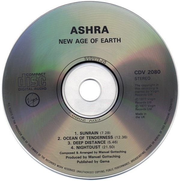 Ashra - New Age Of Earth (CD) Virgin,Virgin CD 5012981208028