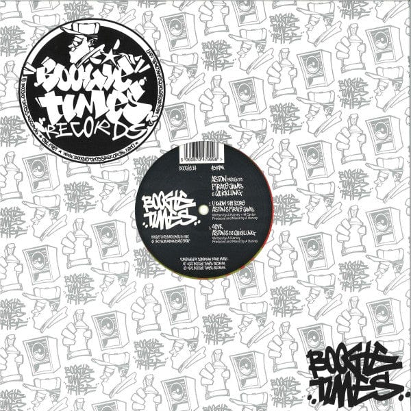 Aston Pirate Jams Quicklung – U Know The Score / 4evr (12", Yellow & Orange Splatter, Boogie Times Records, 2021) Front Cover