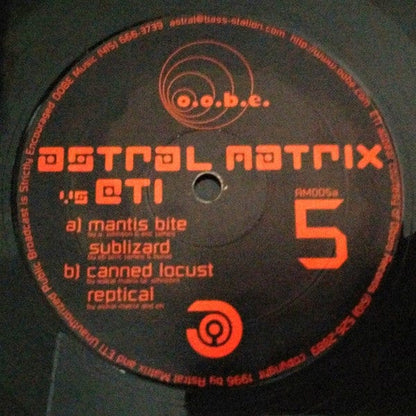 Astral Matrix & E.T.I. - Reptical (12") on O.O.B.E. Music, O.O.B.E. Music at Further Records