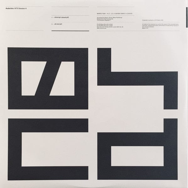 Autechre - NTS Session 4 (3xLP) Warp Records