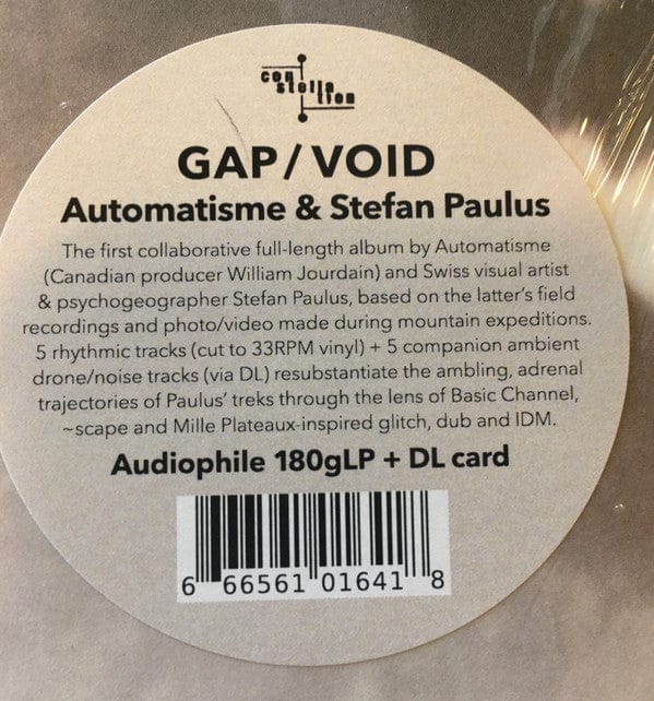 Automatisme & Stefan Paulus -  Gap/Void (LP) Constellation Vinyl 666561016418