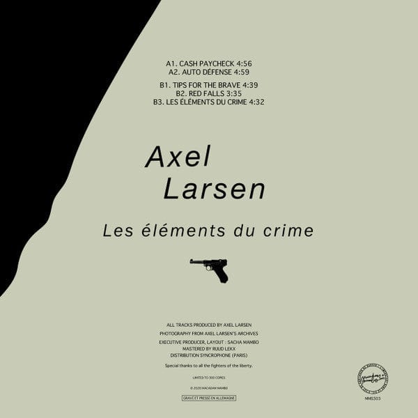 Axel Larsen - Les Éléments Du Crime (10") Macadam Mambo Vinyl