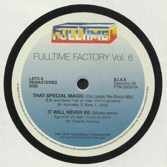 B.B. & Band, Ago (2), Selection, Patty Johnson - Fulltime Factory Vol. 6 (12", Ltd, Num) Full Time Records