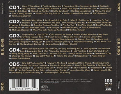 B.B. King - 100 Hits Legends B.B. King (5xCD) 100 Hits: Legends,Demon Music Group Ltd. CD 0654378606724