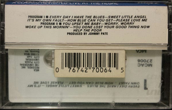 B.B. King – A Classic Revisited - Live At The Regal (Cassette, MCA Records, 1980) Back Cover