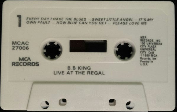 B.B. King – A Classic Revisited - Live At The Regal (Cassette, MCA Records, 1980) Image 4
