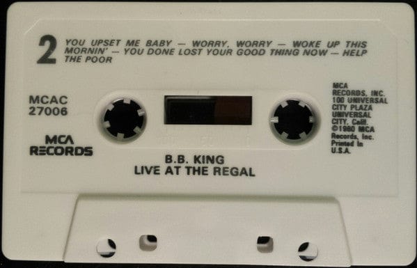 B.B. King – A Classic Revisited - Live At The Regal (Cassette, MCA Records, 1980) Image 5