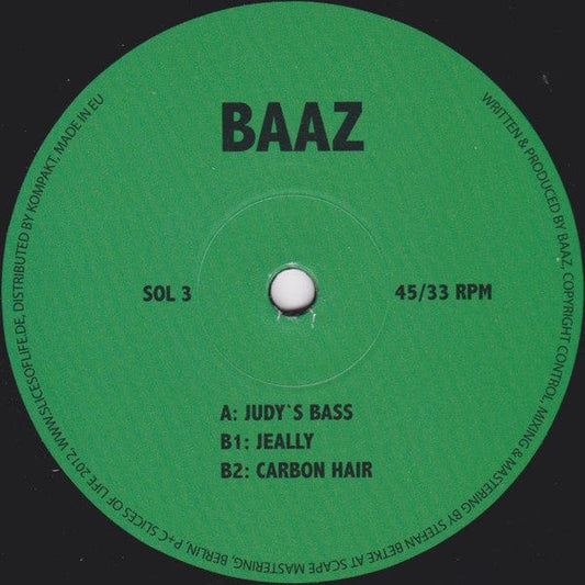 Baaz - Judy's Bass (12") Slices Of Life Vinyl 880319571619