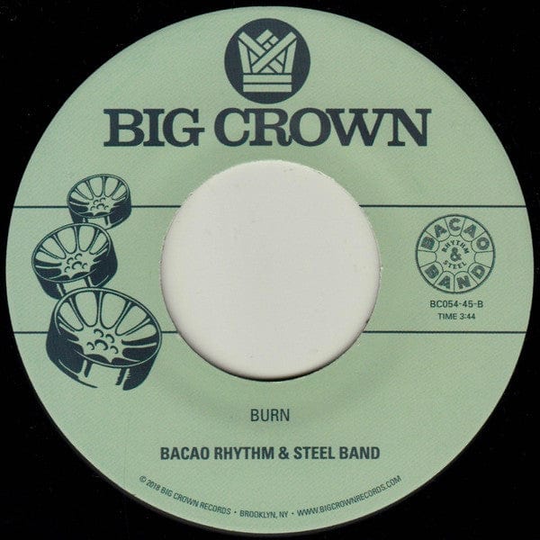 Bacao Rhythm & Steel Band – Xxplosive (7", Big Crown Records, 2018) Back Cover