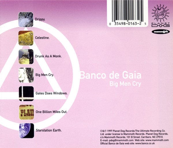 Banco De Gaia - Big Men Cry (CD) Mammoth Records CD 035498016325